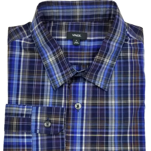 VINCE Long Sleeve Button Down Shirt Size Medium Sz - Picture 1 of 8